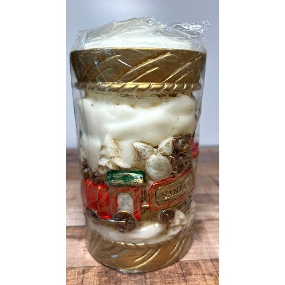 Christmas Santa's Express Candle Emperor Art Creations New 1986 7-3/4” X 3.75” - Picture 3 of 9